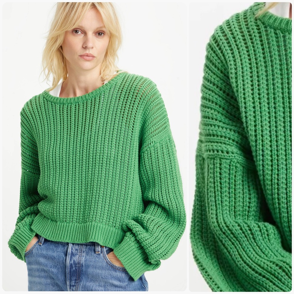 NEW Levi's Women’s Evergreen Chunky Knit Crewneck Sweater - Size: Large